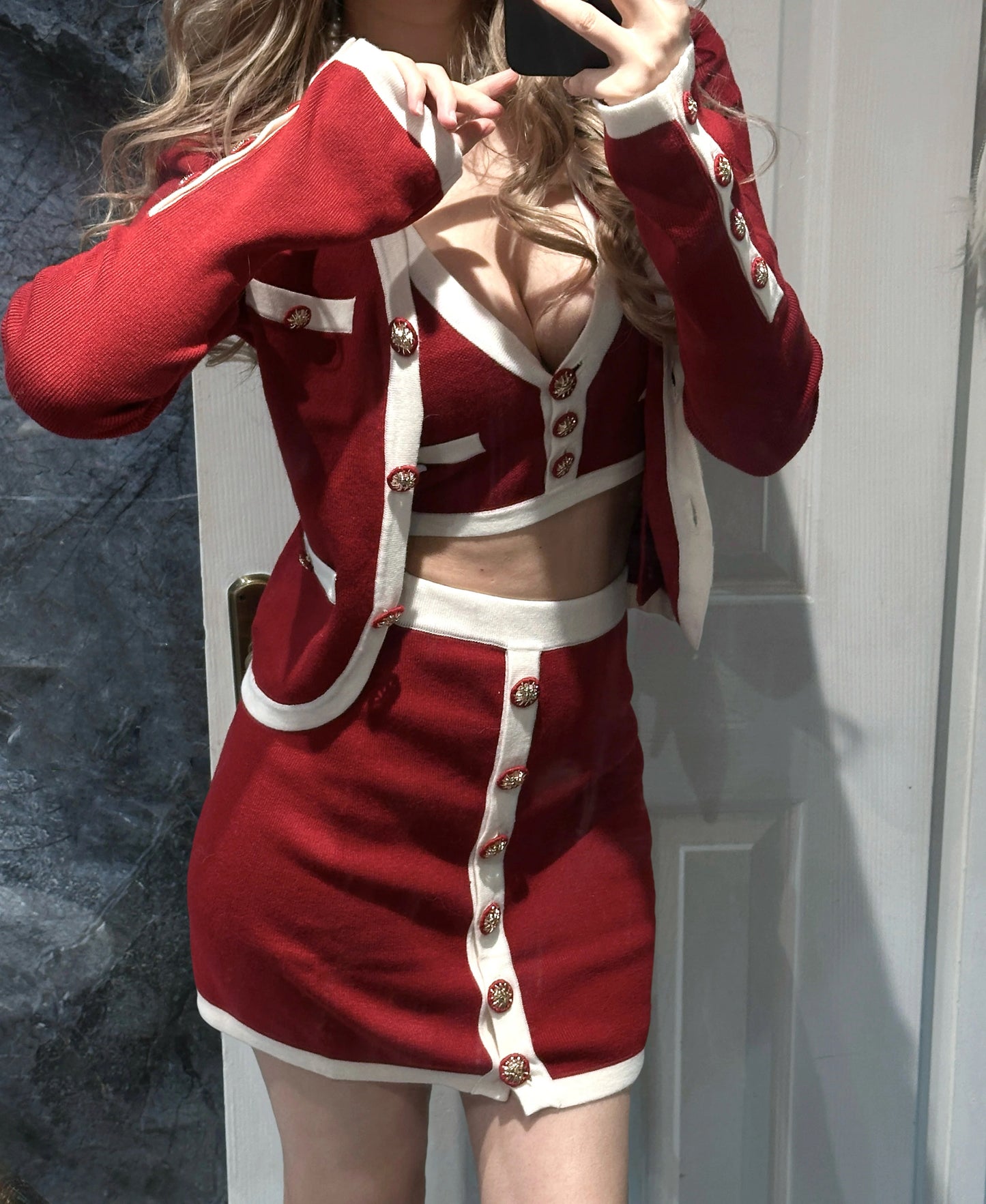 Matilda Knit Set (Red)